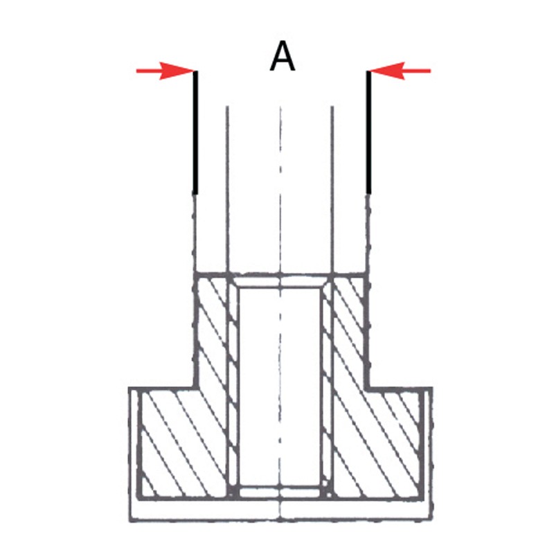 T-not møtrik M8 x 12 mm