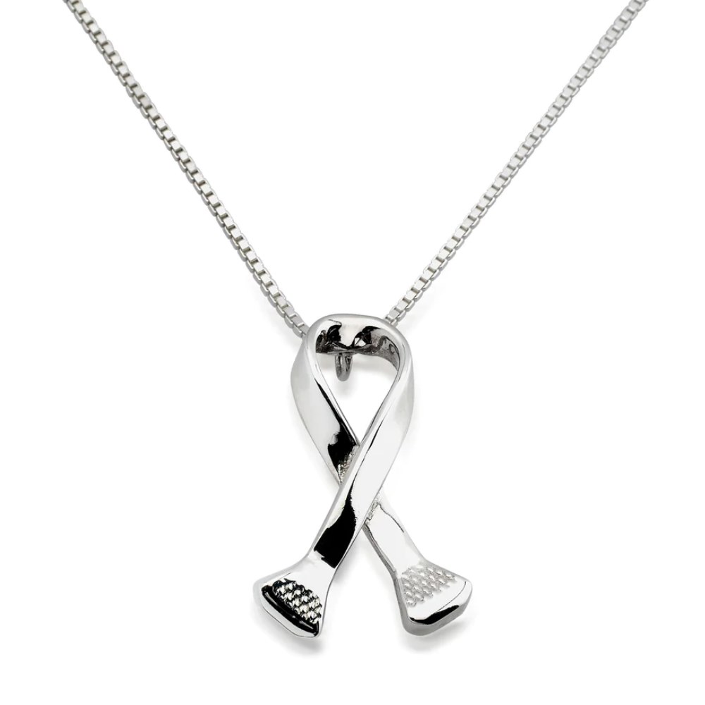 RUSTY BROWN HALSKÆDE CANCER RIBBON Smedjeriet ApS