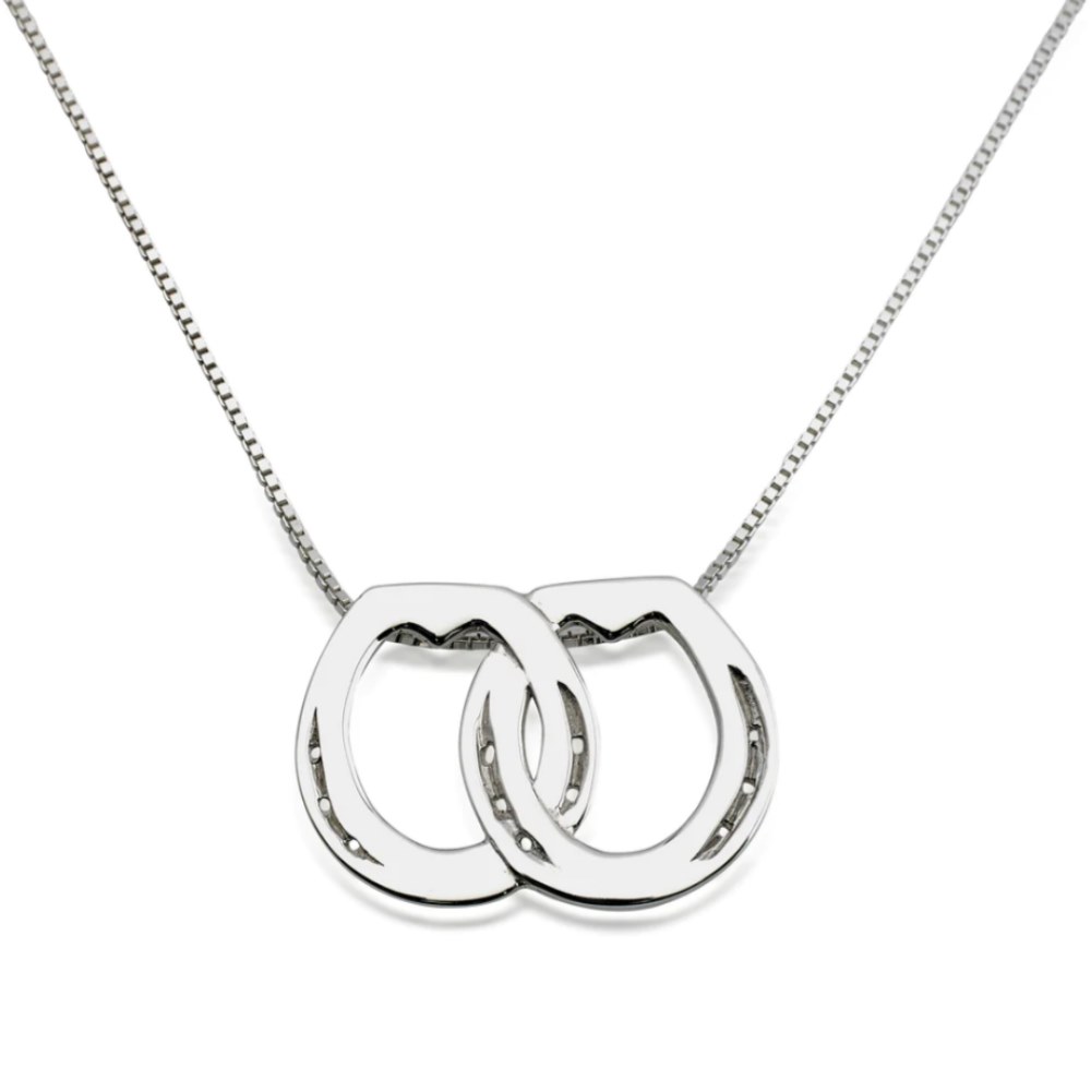 Rusty Brown Necklace Double Bar shoe