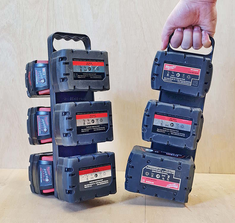 StealthMounts Milwaukee M18 Battery Board med håndtag